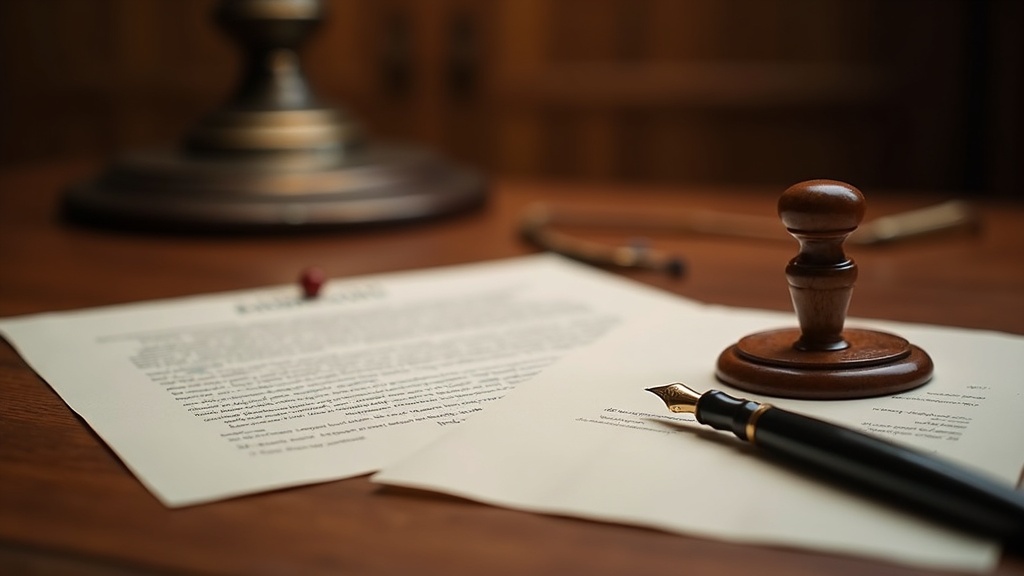 Sri Lanka notary deed papers and wax seal